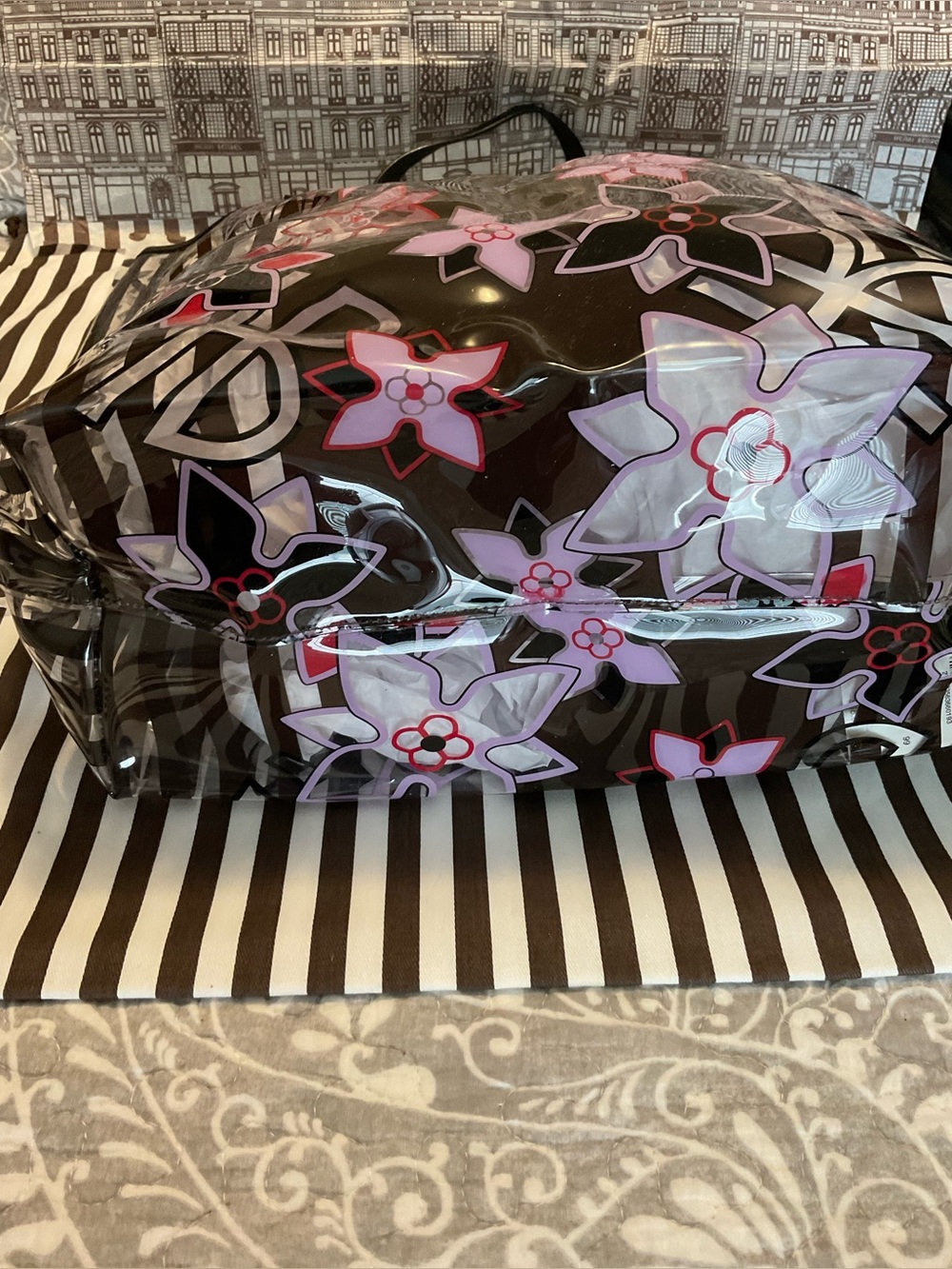 Henri Bendel PVC Floral Shopper Total - Picture 11 of 16